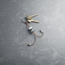 NEW Keyring Girl by alfredo with leather cord  also available Boy or Mother & child